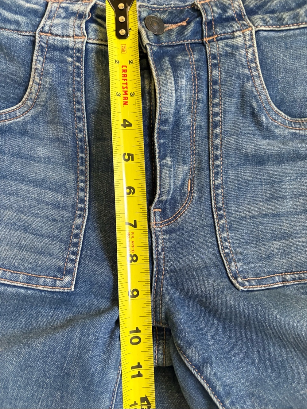 American Eagle Jeans Womens Sz 2 Blue Super Hi Rise Flare Stretch Trouser - Picture 7 of 10